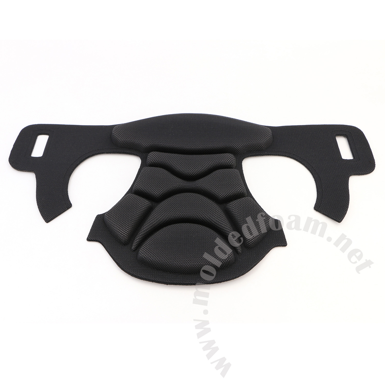 Molded EVA foam parts in high density with flexible mesh coated for back support