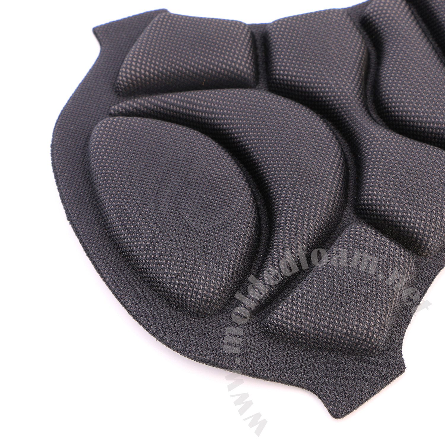 Molded EVA foam parts in high density with flexible mesh coated for back support