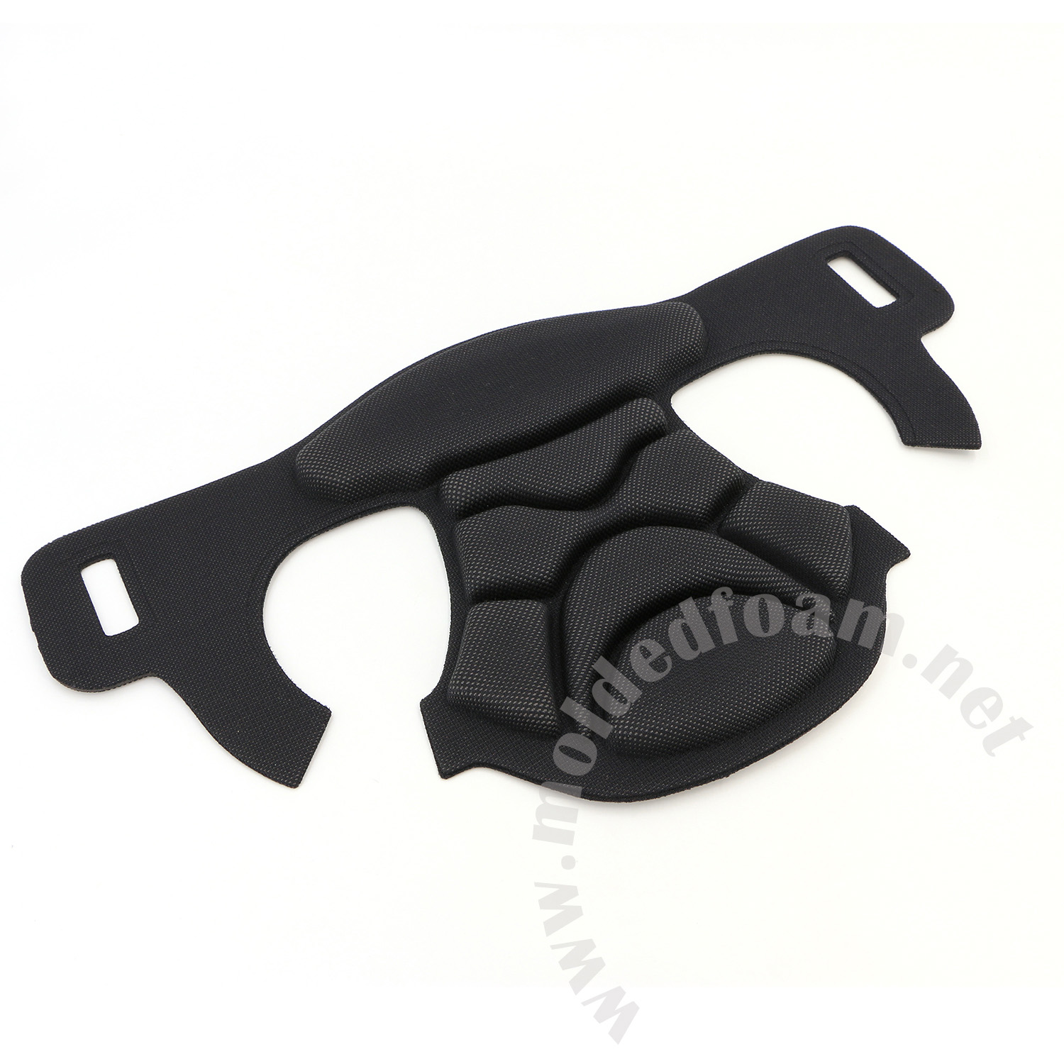 Molded EVA foam parts in high density with flexible mesh coated for back support