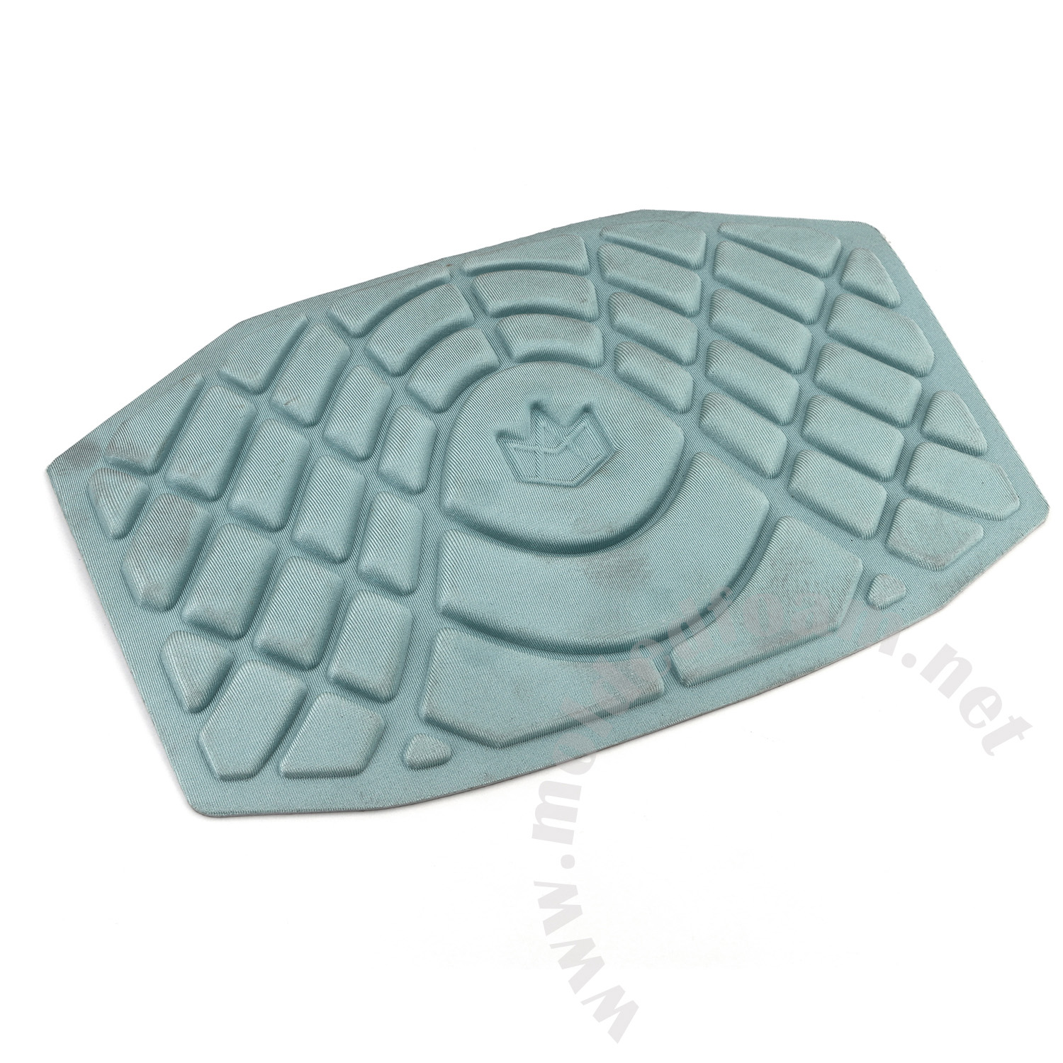 Heat compression EVA parts with light green fabric