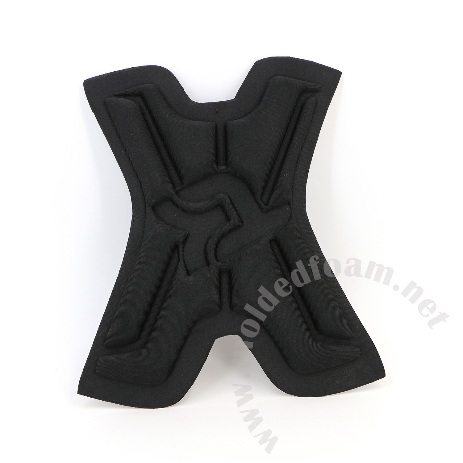 Heat compression molded soft EVA X shaped for Kiteboard surfing harness inner back support