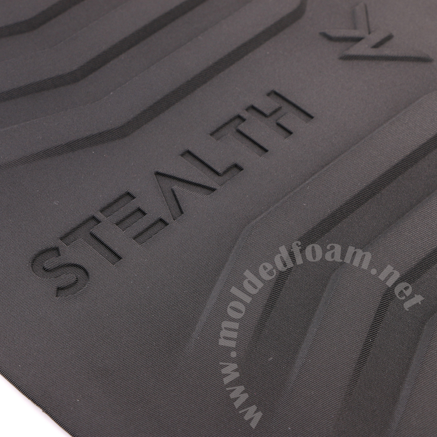 spandex coated eva moulding panel with embossed and debossed logo for AIRUSH AK Harness inner skin