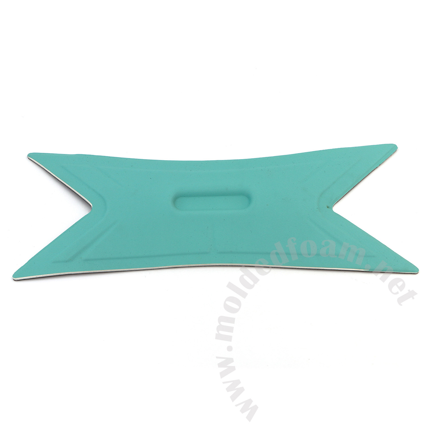 Molded low-profile EVA foam with embossed logo Groove for kitesurf harness spreader bar