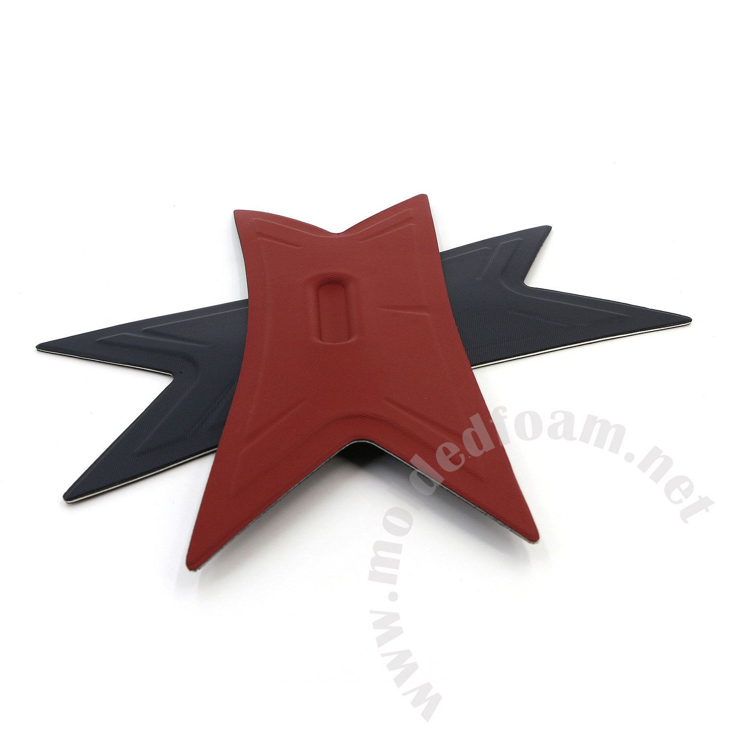 Molded low-profile EVA foam with embossed logo Groove for kitesurf harness spreader bar