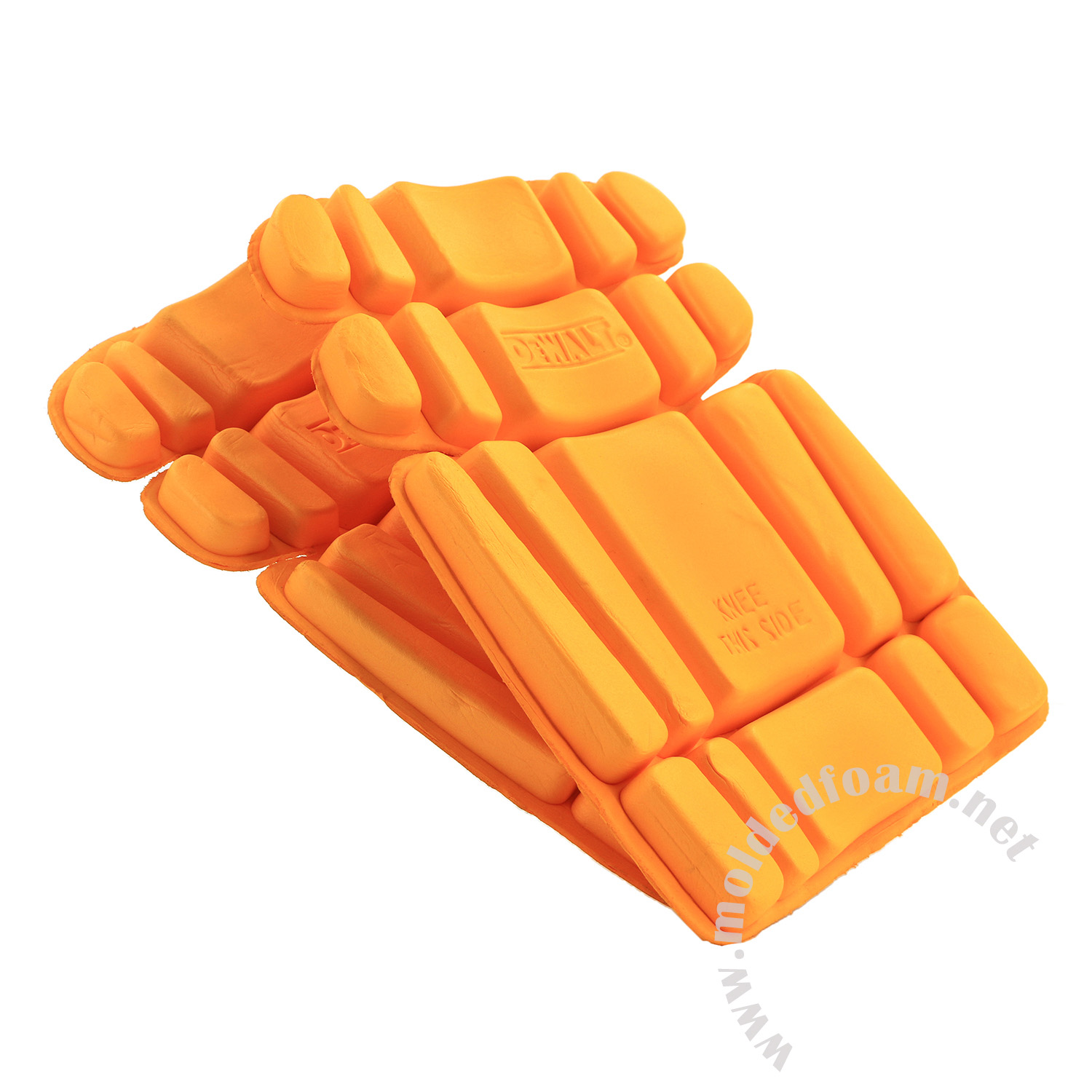Heat compression flexible molding foam for acu pants knee pad inserts in  orange color