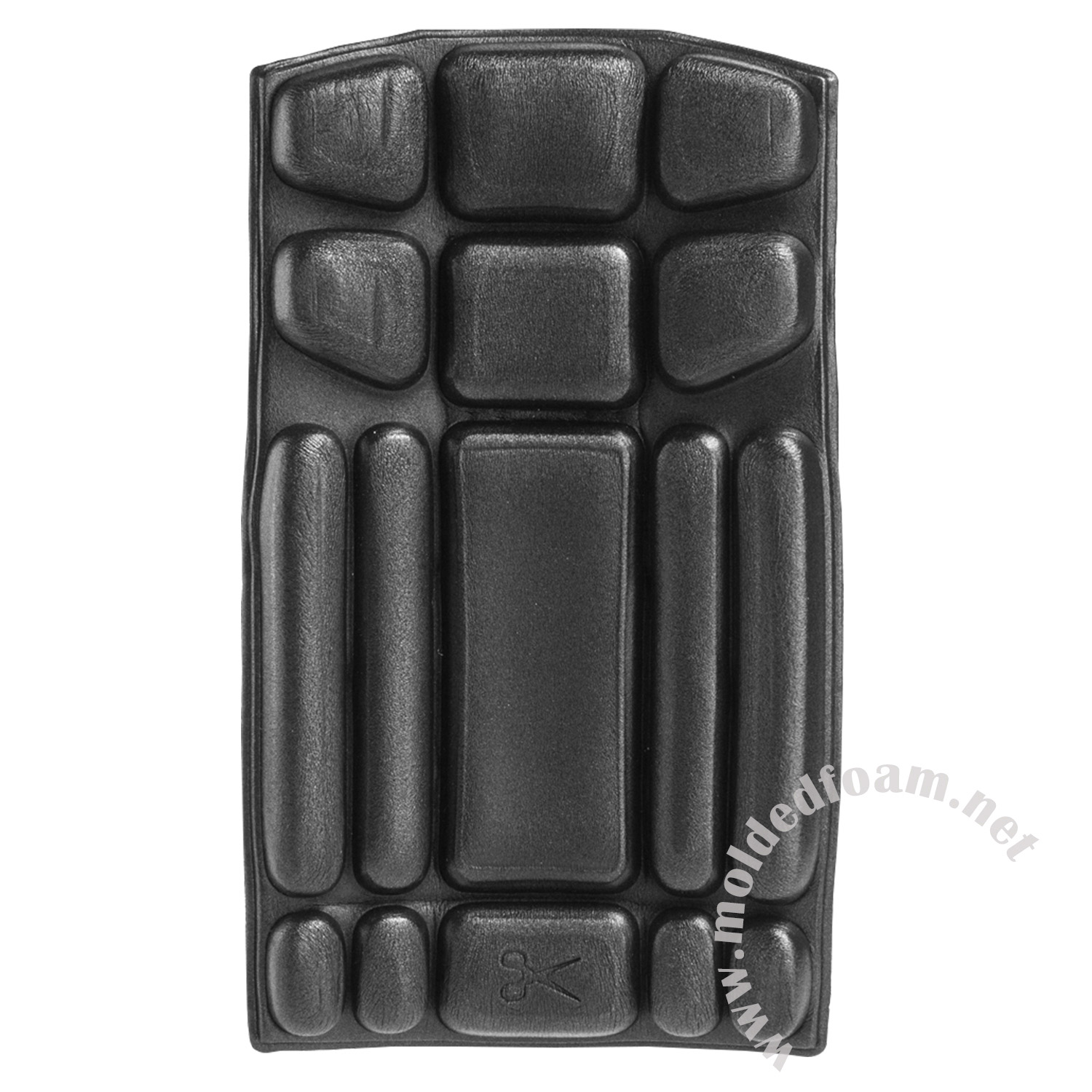 Expanded foam molding cell parts in black color