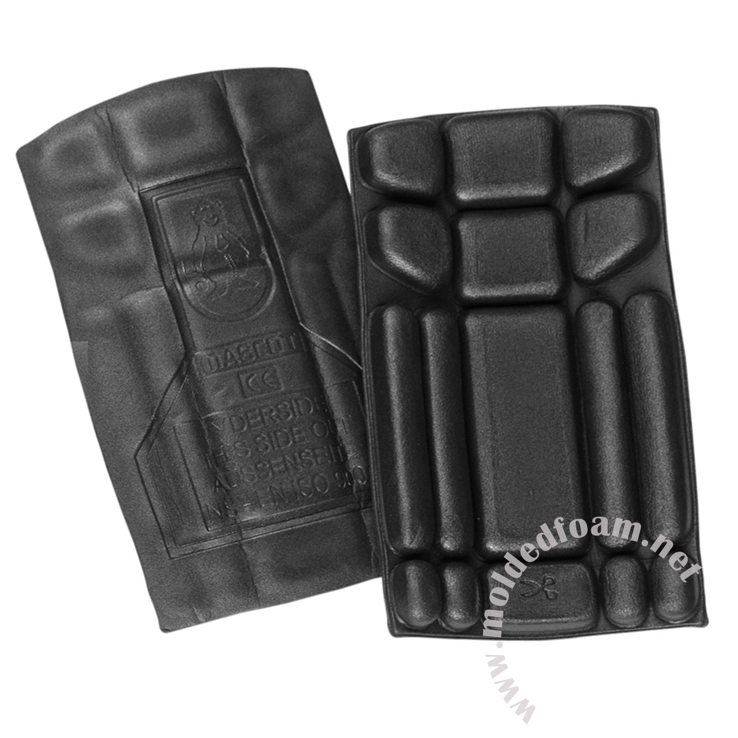 Expanded foam molding cell parts back view