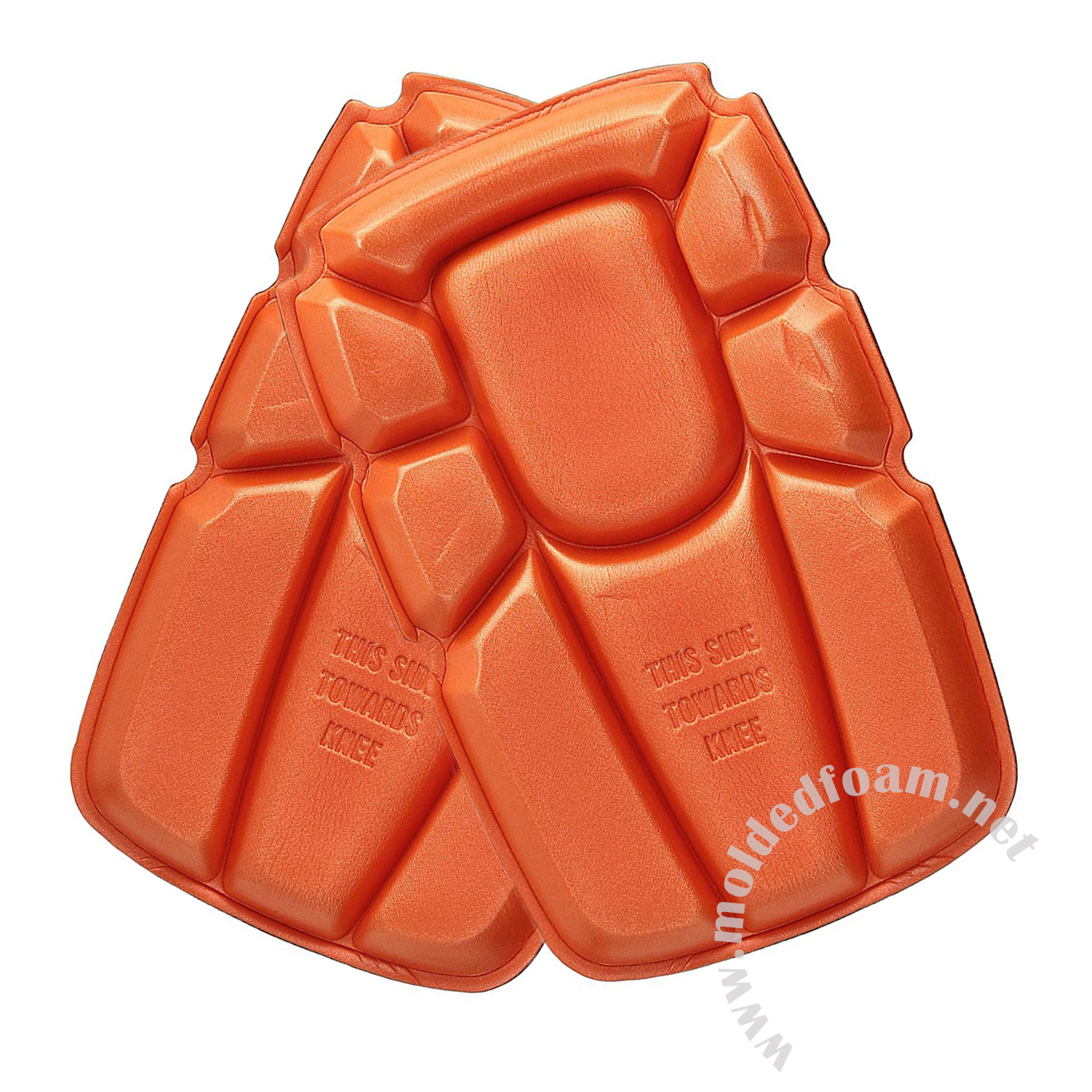 Hot compression molding closed cell PU foam in orange color