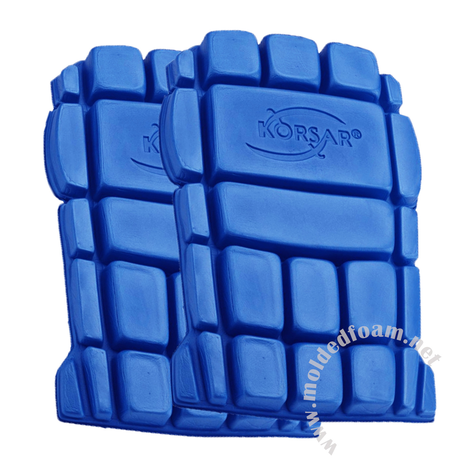 Compression molding EVA foam part in royal blue