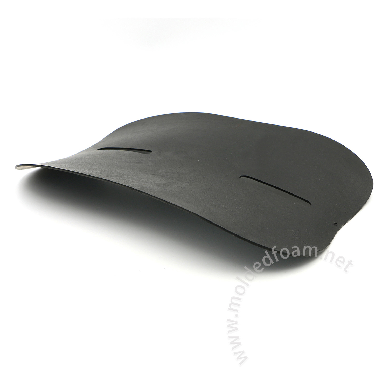 Heat formed black ABS board sheet parts for back support with curved shape and vented holes
